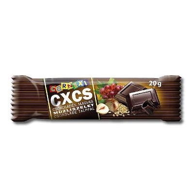 Šokoladu padengtas javainis su šokoladu ir riešutais CORNEXI 20g